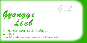 gyongyi lieb business card